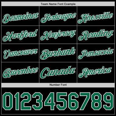 Custom Black Kelly Green-White Authentic Basketball Jersey