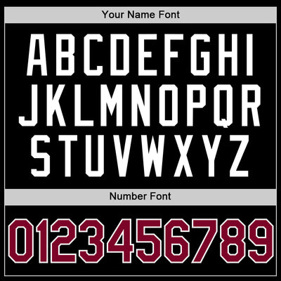 Custom Black Maroon-White Authentic Basketball Jersey