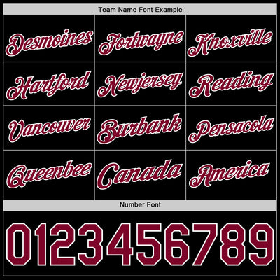 Custom Black Maroon-White Authentic Basketball Jersey