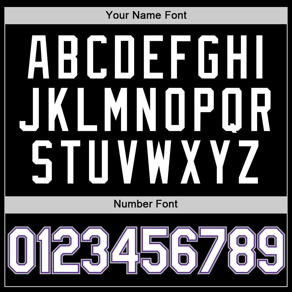 Custom Black White Purple-Gray Authentic Basketball Jersey