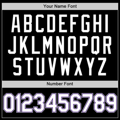 Custom Black White Purple-Gray Authentic Basketball Jersey