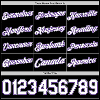 Custom Black White Purple-Gray Authentic Basketball Jersey