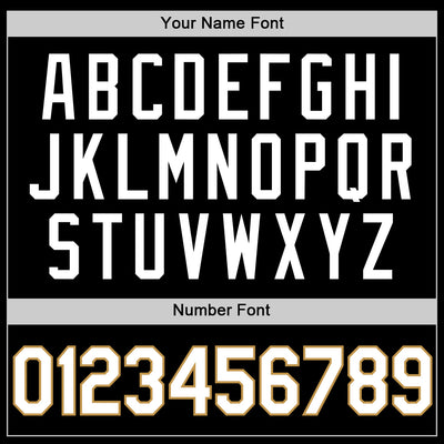 Custom Black White-Old Gold Authentic Basketball Jersey