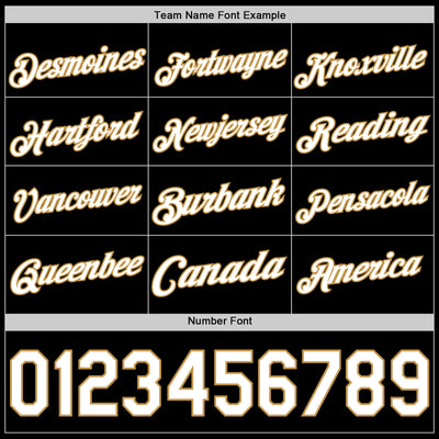 Custom Black White-Old Gold Authentic Basketball Jersey