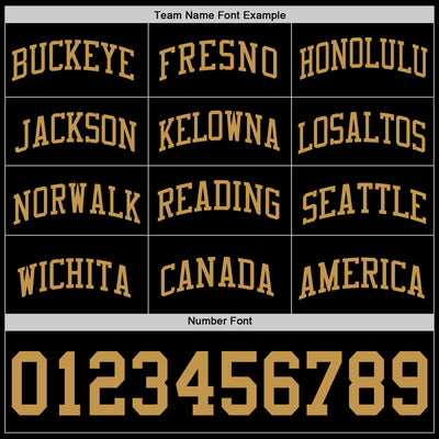 Custom Black Old Gold Authentic Basketball Jersey