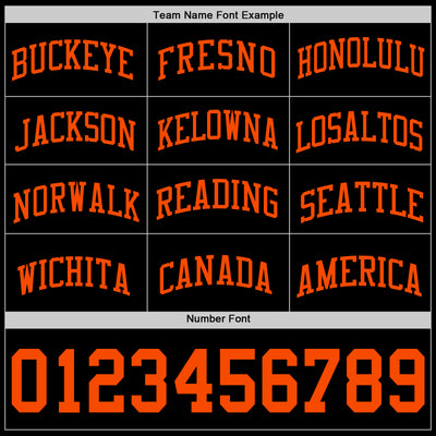 Custom Black Orange Authentic Basketball Jersey