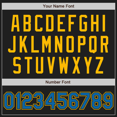 Custom Black Blue-Gold Authentic Baseball Jersey