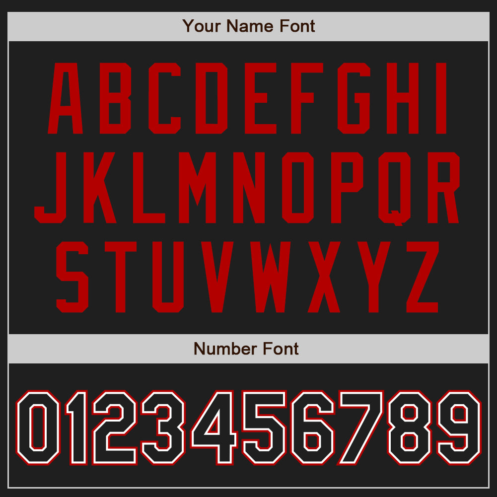 Custom Black White-Red Authentic Baseball Jersey