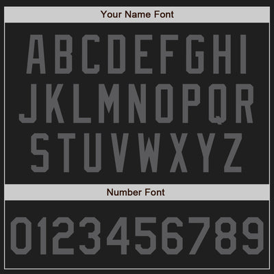 Custom Black Steel Gray Authentic Baseball Jersey