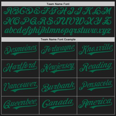 Custom Black Kelly Green Authentic Baseball Jersey