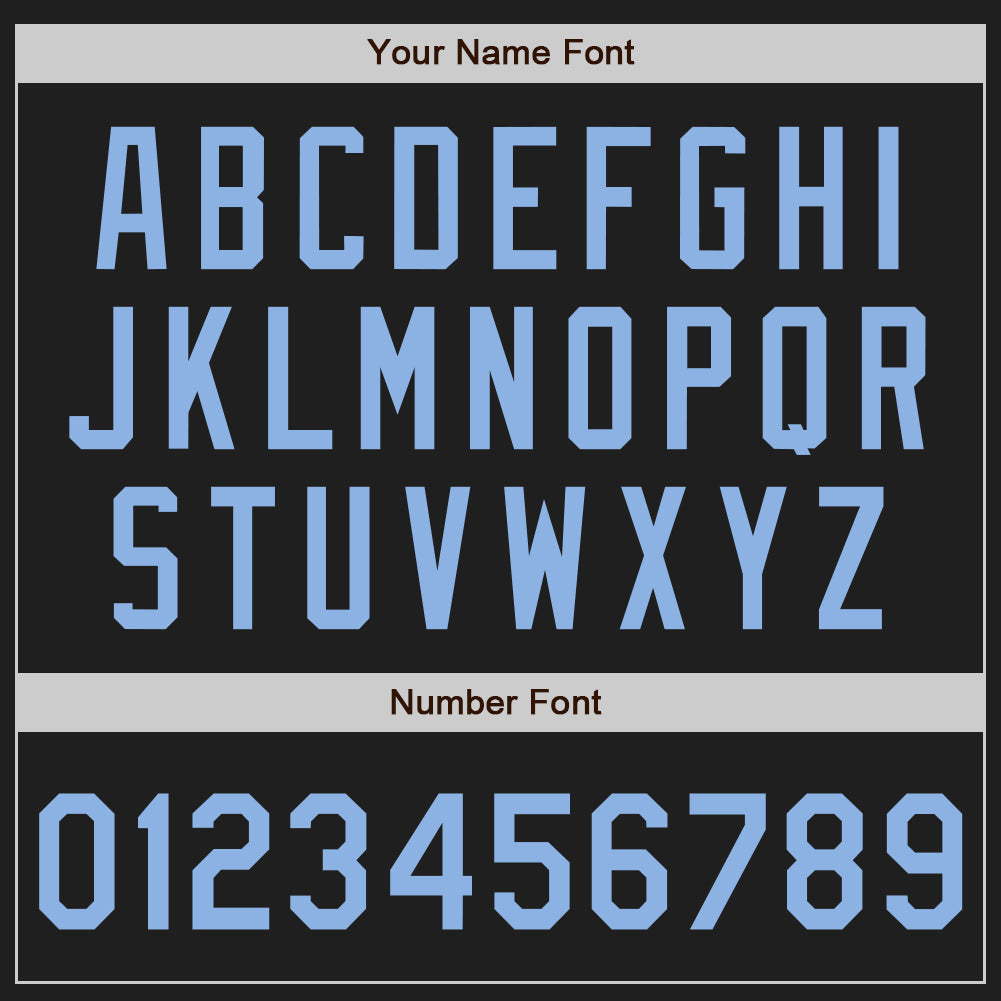 Custom Black Light Blue Authentic Baseball Jersey