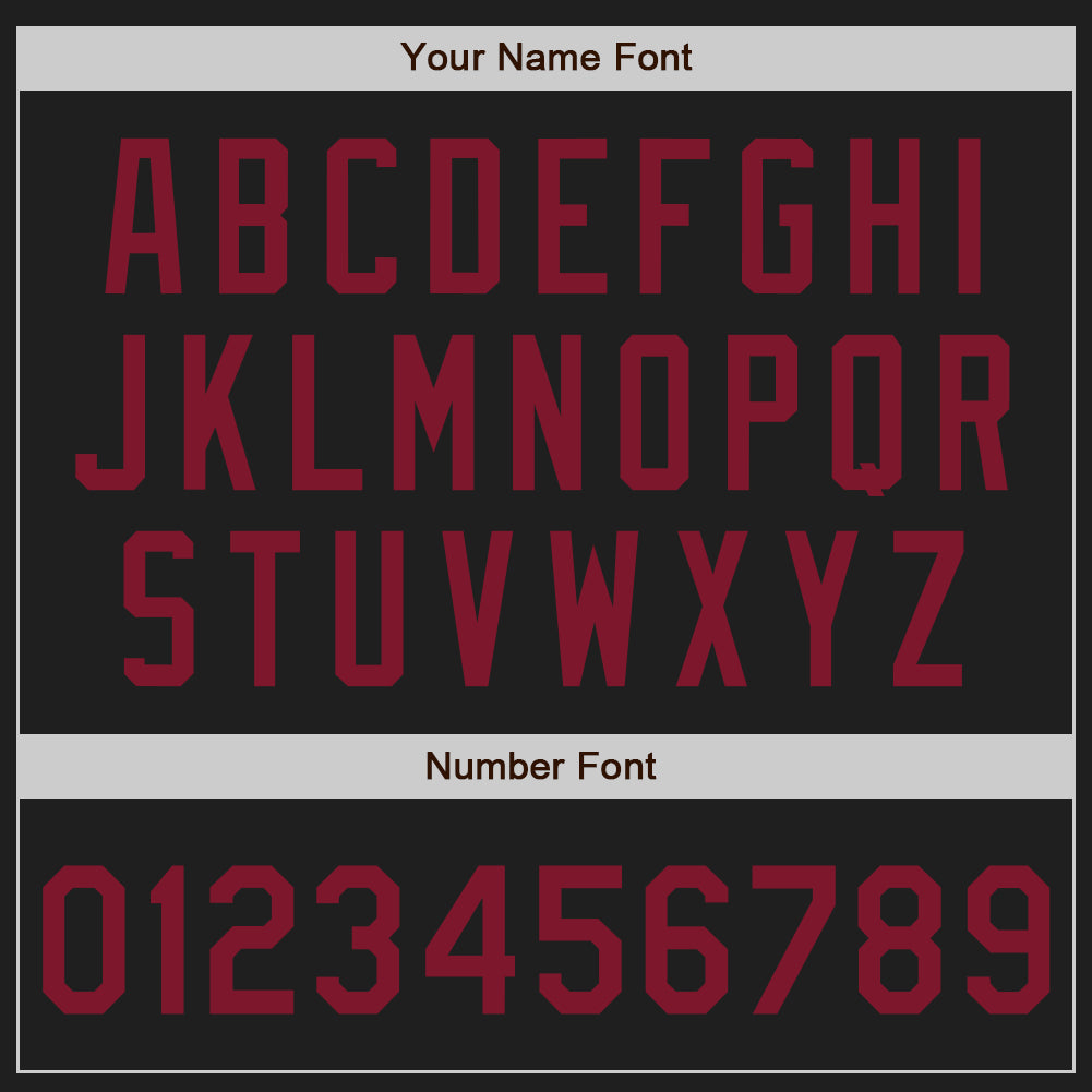 Custom Black Crimson Authentic Baseball Jersey