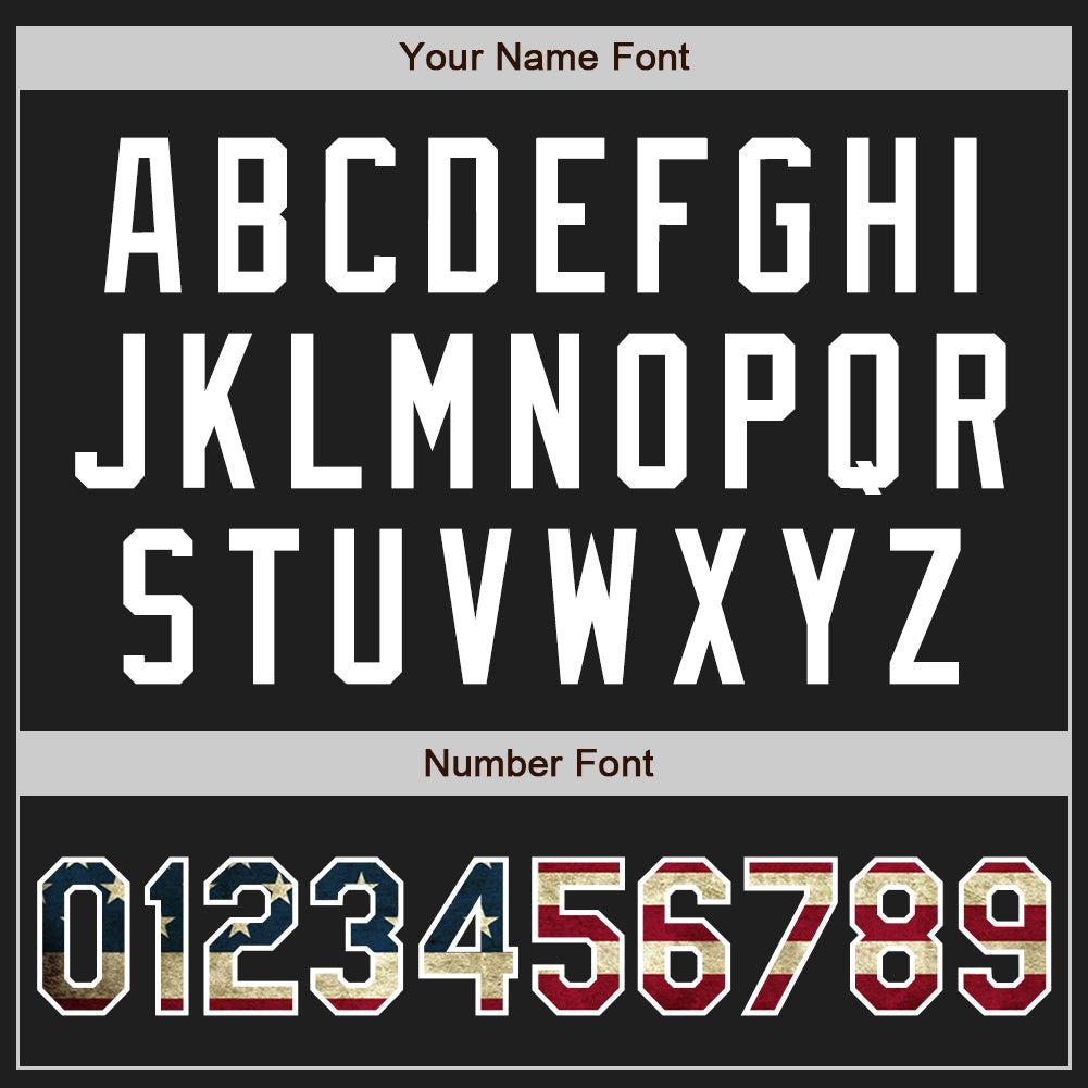 Custom Black Vintage USA Flag-White Authentic Baseball Jersey