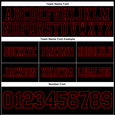 Custom Black Red Authentic Football Jersey