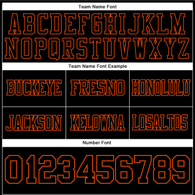Custom Black Orange Authentic Football Jersey