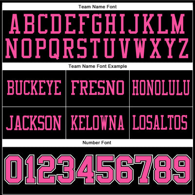 Custom Black Pink-White Authentic Football Jersey