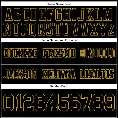 Custom Black Old Gold Authentic Football Jersey