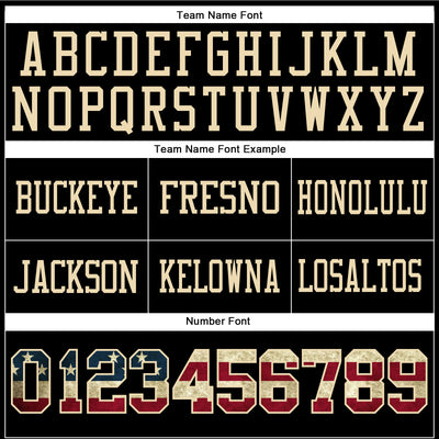 Custom Black Vintage USA Flag-Cream Authentic Football Jersey