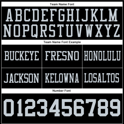 Custom Black Silver Authentic Football Jersey