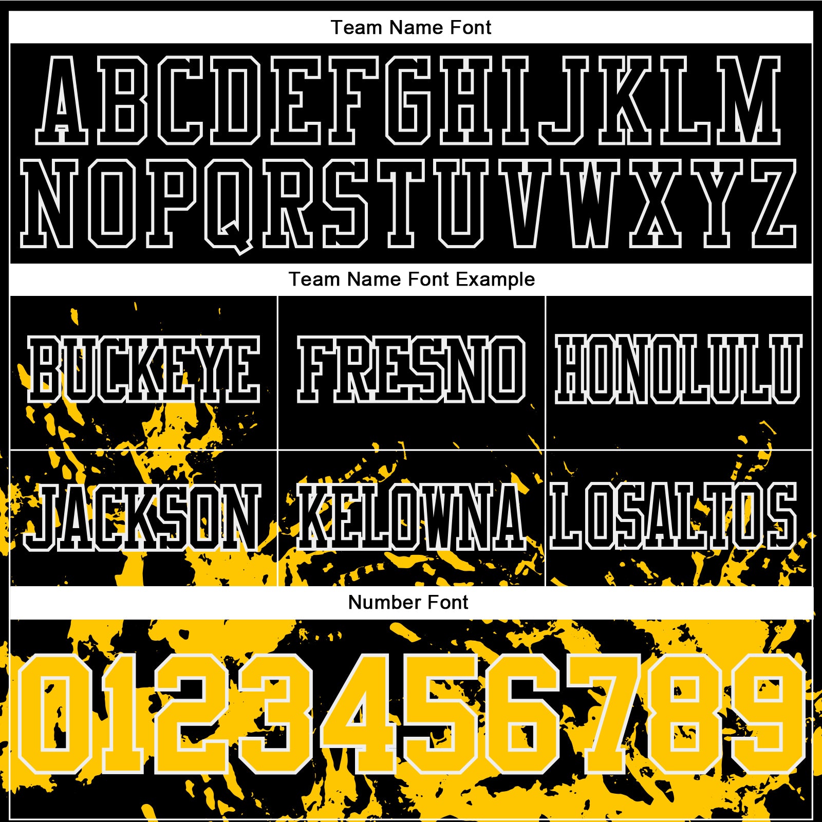 Custom Black Yellow-White 3D Pattern Splash Authentic Football Jersey