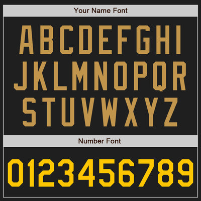 Custom Black Yellow-Old Gold Authentic Baseball Jersey