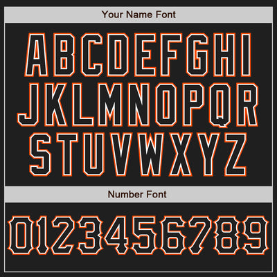 Custom Black White-Orange Authentic Baseball Jersey