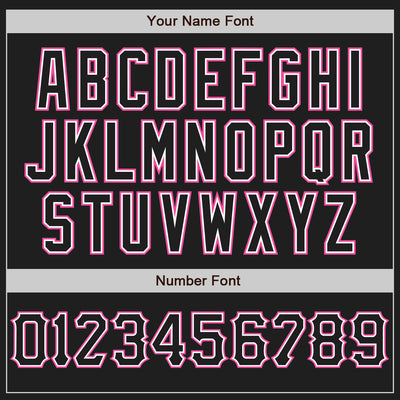 Custom Black White-Pink Authentic Baseball Jersey
