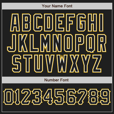 Custom Black White-Gold Authentic Baseball Jersey