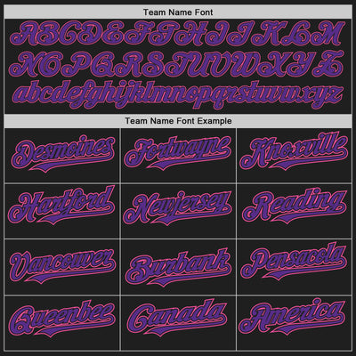Custom Black Purple-Pink Authentic Baseball Jersey