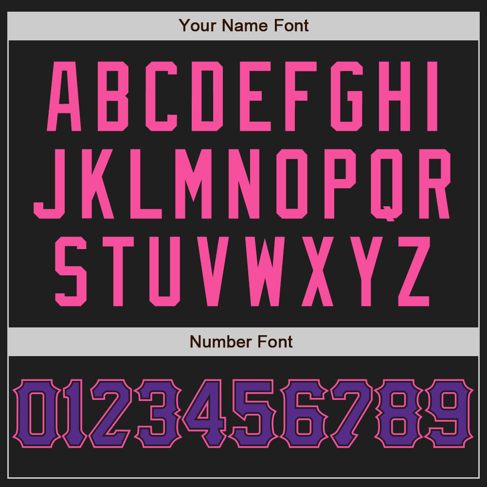 Custom Black Purple-Pink Authentic Baseball Jersey