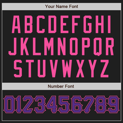 Custom Black Purple-Pink Authentic Baseball Jersey