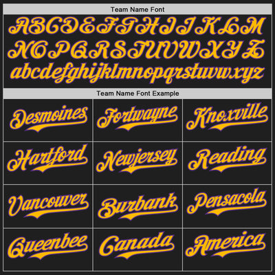 Custom Black Purple-Gold Authentic Baseball Jersey