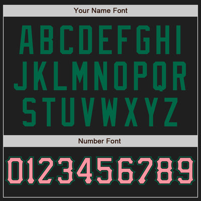 Custom Black Medium Pink-Kelly Green Authentic Baseball Jersey