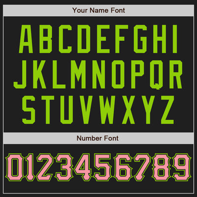 Custom Black Medium Pink-Neon Green Authentic Baseball Jersey