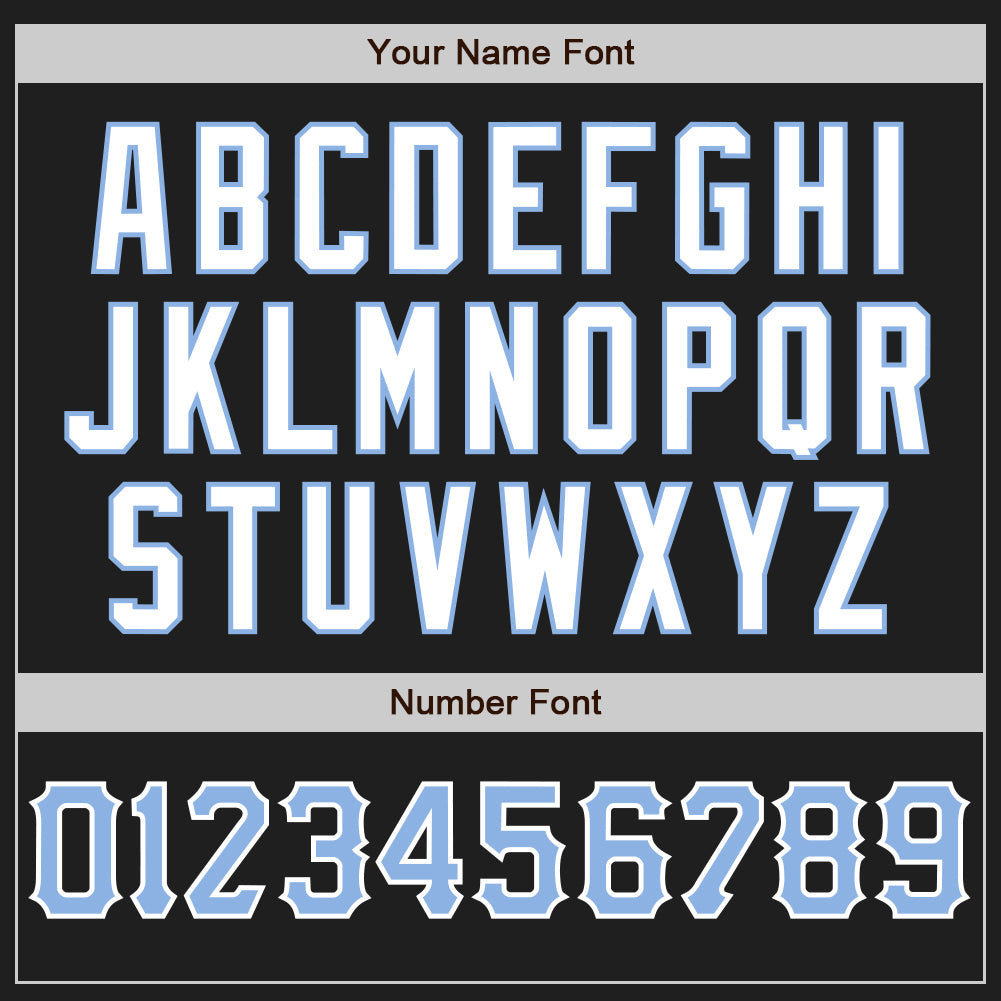 Custom Black Light Blue-White Authentic Baseball Jersey