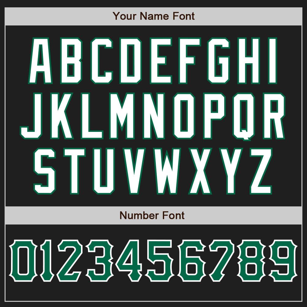 Custom Black Kelly Green-White Authentic Baseball Jersey