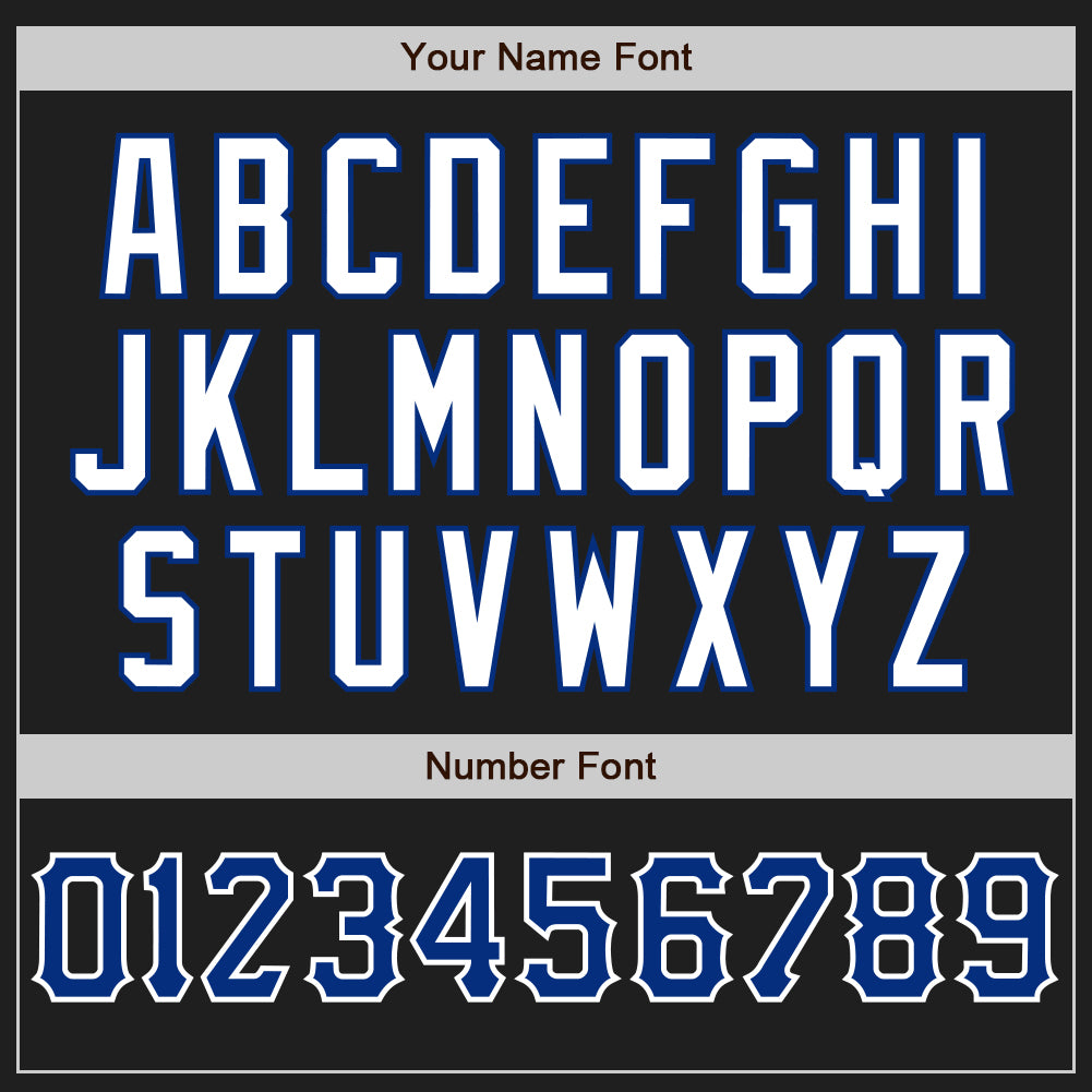 Custom Black Royal-White Authentic Baseball Jersey