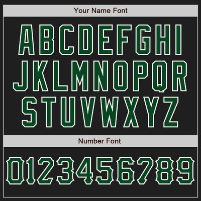 Custom Black Green-White Authentic Baseball Jersey