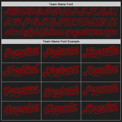 Custom Black Red Authentic Baseball Jersey