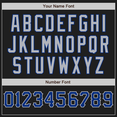 Custom Black Royal-Gray Authentic Baseball Jersey