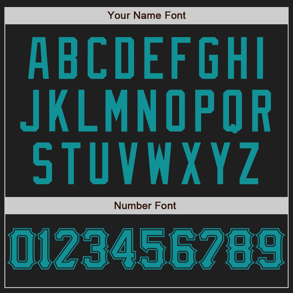 Custom Black Teal Authentic Baseball Jersey