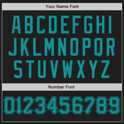 Custom Black Teal Authentic Baseball Jersey