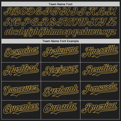 Custom Black Old Gold Authentic Baseball Jersey