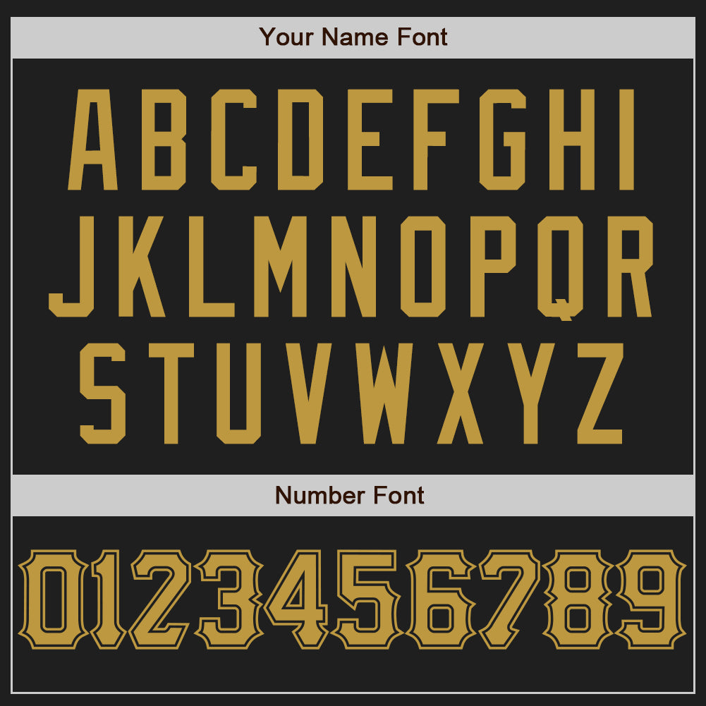 Custom Black Old Gold Authentic Baseball Jersey