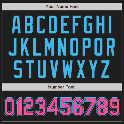 Custom Stitched Black Pink-Sky Blue Baseball Pullover Sweatshirt Hoodie