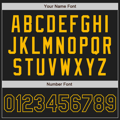 Custom Stitched Black Gold Baseball Pullover Sweatshirt Hoodie