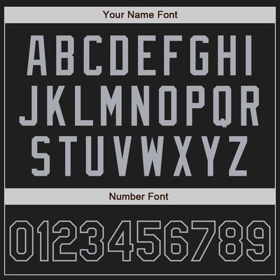 Custom Stitched Black Gray Baseball Pullover Sweatshirt Hoodie