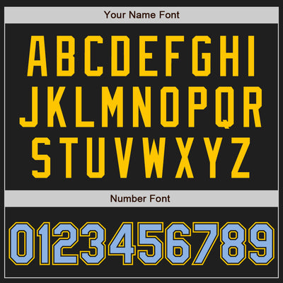 Custom Stitched Black Light Blue-Yellow Baseball Pullover Sweatshirt Hoodie