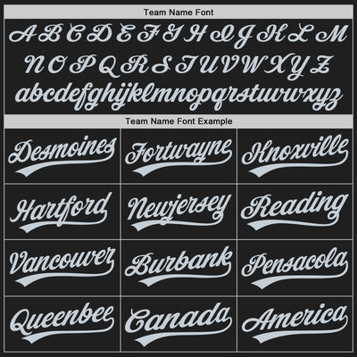 Custom Stitched Black Silver Baseball Pullover Sweatshirt Hoodie