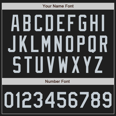 Custom Stitched Black Silver Baseball Pullover Sweatshirt Hoodie